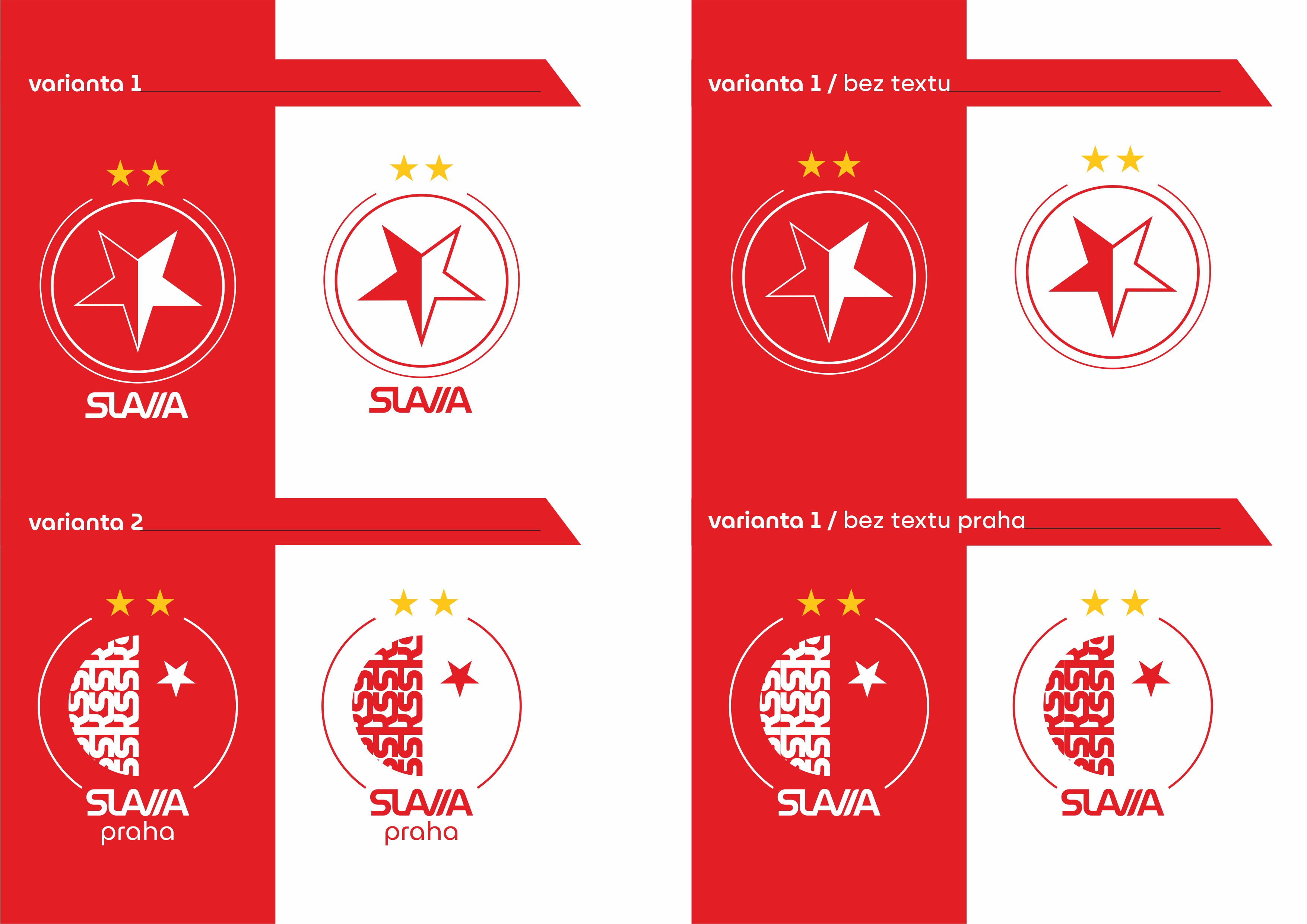 SK Slavia Praha Logo/Crest Redesign Mono